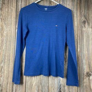 Tommy Hilfiger Womens Pullover Sweater Blue Long S